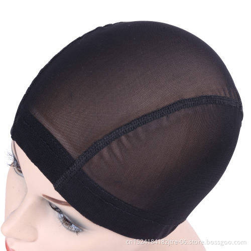 black adjust stretch mesh dome wigcap for wig, white fish net spandex mesh wigcap
